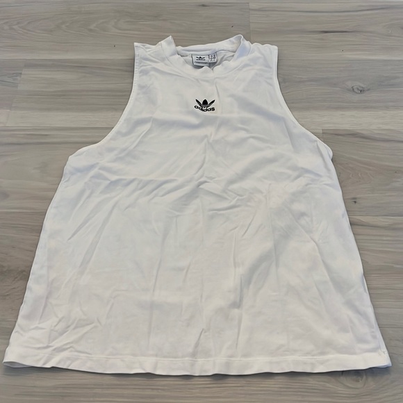 Adidas Athletic White Tank Ladies Size Medium - Picture 1 of 3
